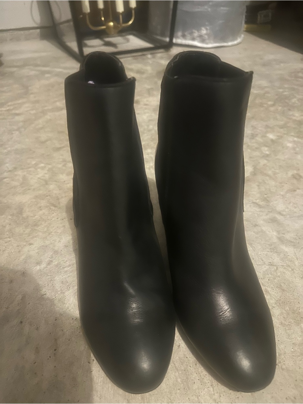 Kurt Geiger Black Leather Ankle Booties